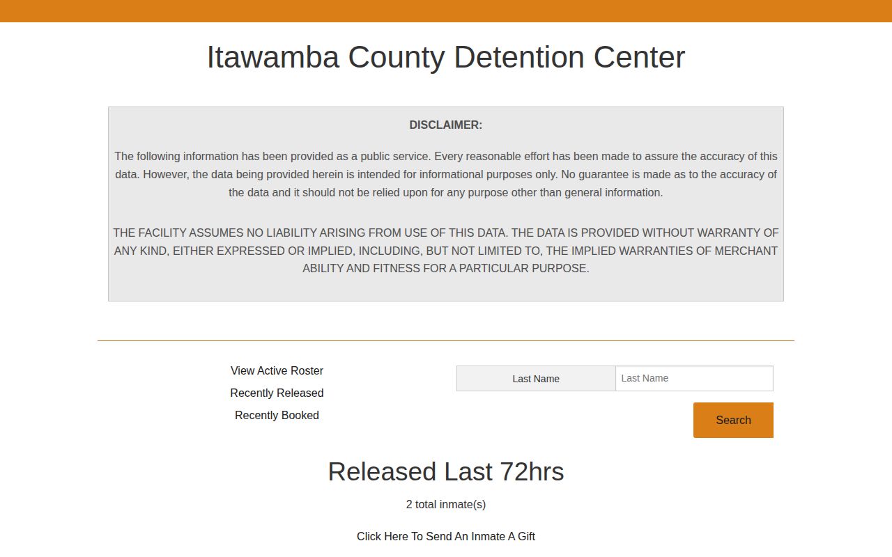 Itawamba County released-inmate mugshot access through Tiger